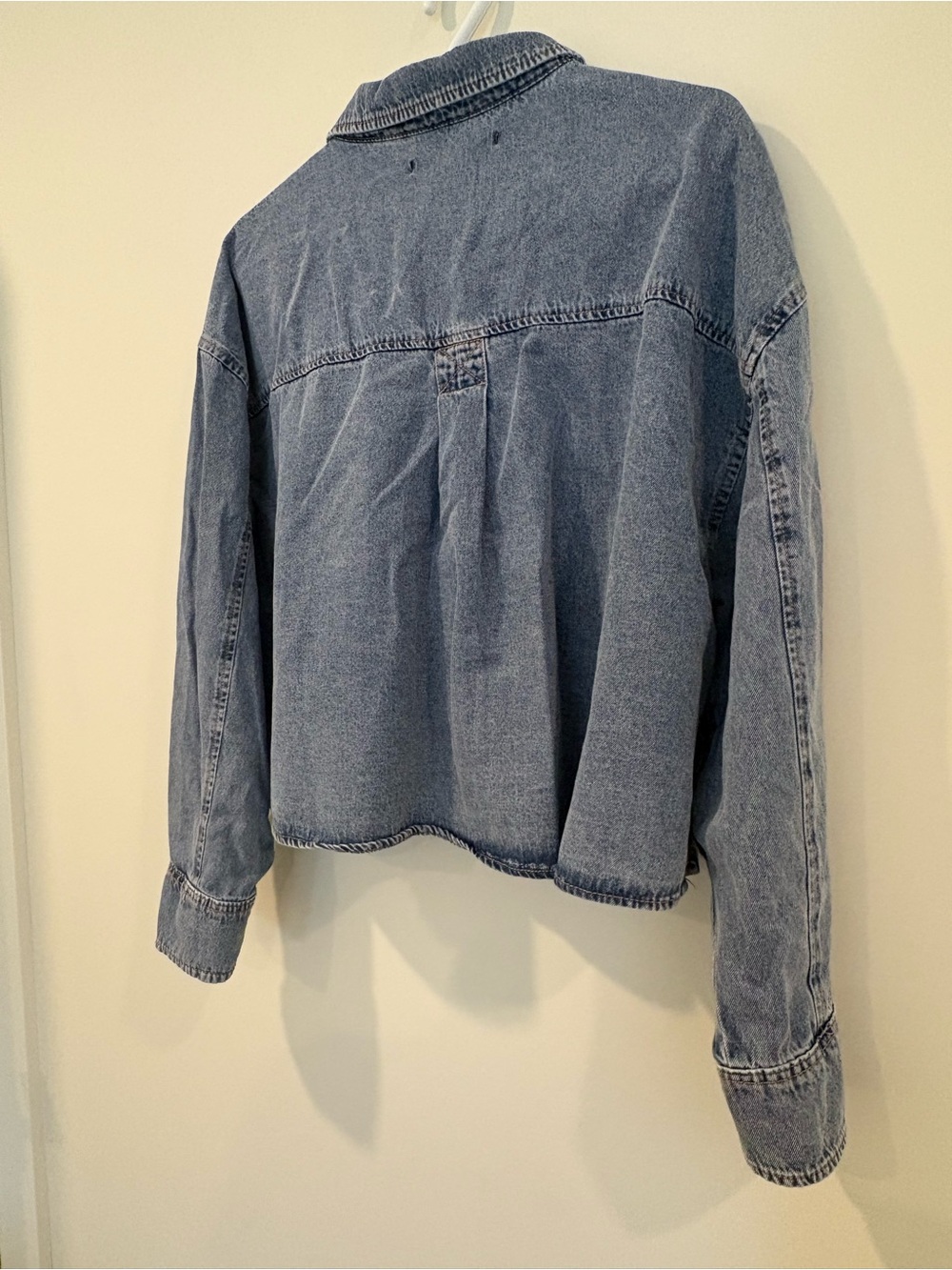 French Connection Medium Blue Wash Denim Button-Up Shirt – XL - Picture 7 of 8